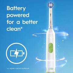 Oral B Revolution AA Battery Electric Toothbrush for Adults, Long Battery Life, IPX7 Water Resistant, Dentist inspired Round Brush Head