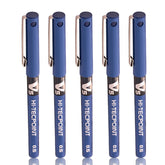 Pilot Hi-Tecpoint V5 0.5mm Extra Fine Point Pure Liquid Ink Roller Ball Pen | Blue Ink, Pack Of 5