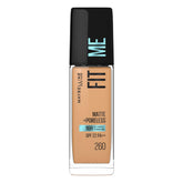 Maybelline New York Fit Me Matte + Poreless Foundation Shade 260 | Natural Matte Finish with 16H Oil Control, Non Comedogenic, Blurs Pores, 30ml