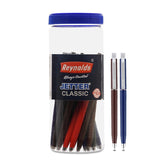 Reynolds JETTER CLASSIC Ball Pen SET - 20 PENS BLUE | MULTI BODY COLOR BALL PEN WITH COMFORTABLE GRIP |BLUE BALL PENS FOR WRITING | PEN FOR PROFESSIONALS | 0.7 mm TIP SIZE - Office Product from Reynolds - Shop in Sri Lanka at Arcade.lk