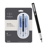 Parker Vector Standard Calligraphy CT Fountain Pen (Black), 1 Count (Pack of 1) (9000017373)