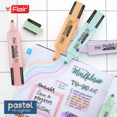 FLAIR Pastel 5 Shades Hi-lighter Pouch Pack | Flexible Line Width | Quick Drying & Smudge Proof | Non-Toxic Ink, Safe For Childrens | 5 Smoothing Colors - Office Product from FLAIR - Shop in Sri Lanka at Arcade.lk