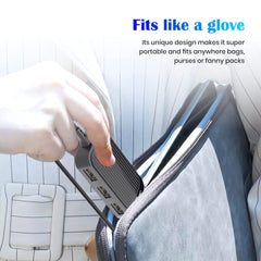 Portronics Mport 4D USB Hub (4-in-1), Multiport USB Dock with Long Cable and up to 480 Mbps High Data Transfer Speed (Black)