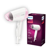 Philips Foldable Hair Dryer 1200 Watts| Advanced Safety with Wave Heat Tech | 3 Heat Settings with Cool Shot (Hot/Cool/Warm) | ThermoProtect Technology | HP8120/00 - Pink | Perfect Blow Dry & Style
