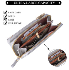 INOVERA Pu Women's Cell Phone Cash Card Holder Cross-Body Sling Bag Mobile Pouch (Grey) - Shoes from INOVERA (LABEL) - Shop in Sri Lanka at Arcade.lk