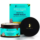 Pilgrim Korean Argan Oil Hair Mask For Dry & Frizzy Hair With White Lotus And Camellia | Hair Mask For Smoothening Hair, Deep Conditioning And Hair Fall Control | For Men & Women | 200Ml, 1 Count