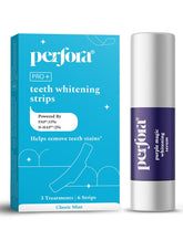 Perfora Teeth Whitening Combo - Whitens Teeth in 1 Use | Enamel-Safe & Sensitivity-Free Oral Care Formula For Tooth Stain Removal | Teeth Whitening Strips - Pack Of 3 & Purple Serum - 30ml