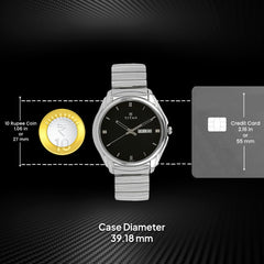 Titan Karishma Analog Black Dial Men's Watch -NK1578SM04 - Watch from Titan - Shop in Sri Lanka at Arcade.lk