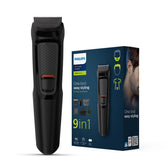 Philips 9 in1 Men's Trimmer MG3710/65 | Self Sharpening Blades | Single Stroke Grooming I 9 in1 Face, Nose and Body | Powerful motor | No Oil Needed I 60 min runtime