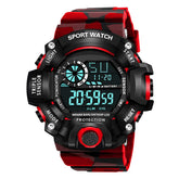 Acnos® Premium Brand - A Digital Watch Shockproof Multi-Functional Automatic 5 Color Army Strap Waterproof Digital Sports Watch for Men's Kids for Boys Watch for Men Pack of 1 (1.RED)