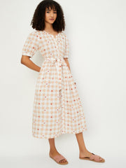 Max Women's Cotton A-Line Midi Dress