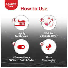 Colgate ProClinical 150 Charcoal Sonic Battery Powered Electric Toothbrush (with Replaceable Brush Head Included), Adult, Pack of 1 - Personal Care Appliances from Colgate - Shop in Sri Lanka at Arcade.lk