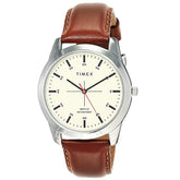 TIMEX Men Leather Analog Beige Dial Watch-Tw00Zr261E, Band Color-Brown - Watch from TIMEX - Shop in Sri Lanka at Arcade.lk
