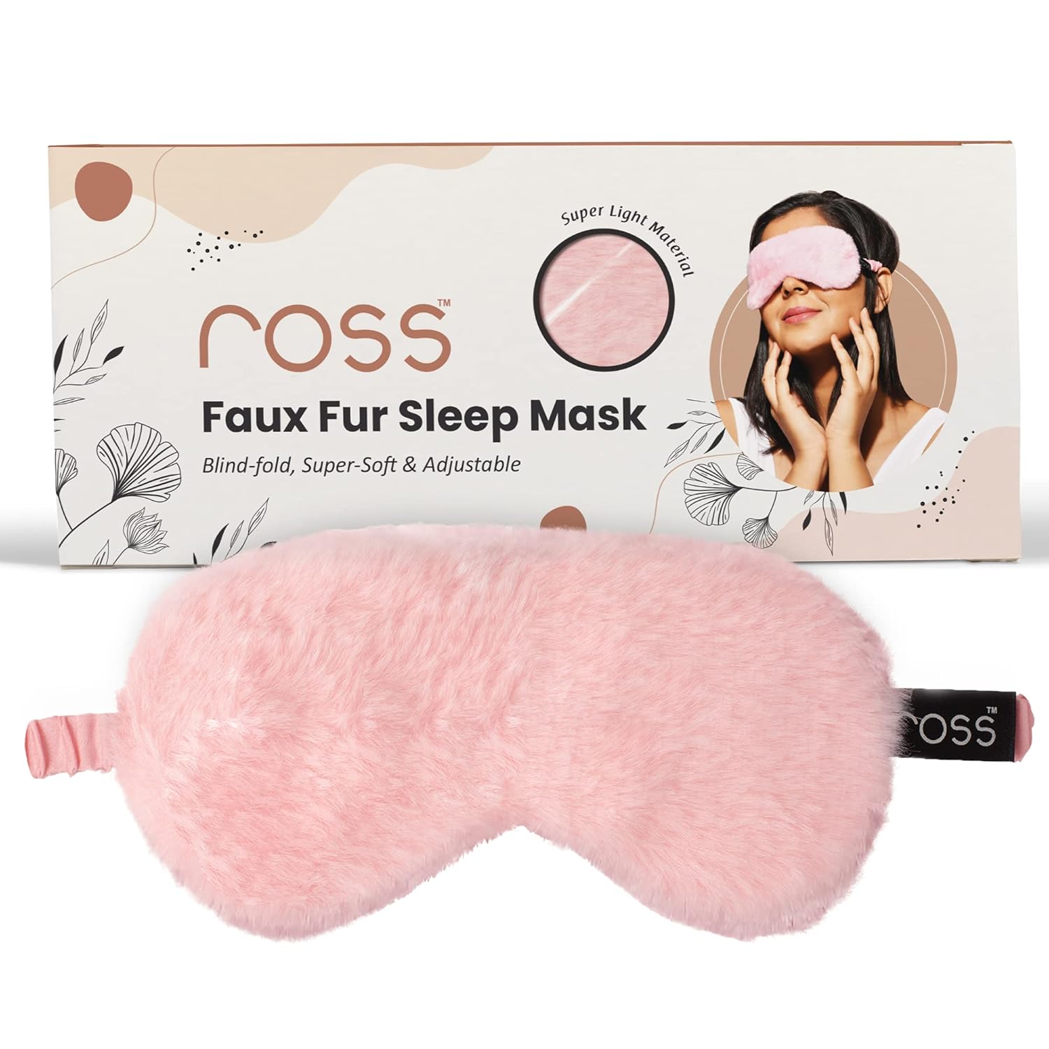 Ross 100% Mulberry Silk Faux Fur Sleep Mask Eye Mask, Super Smooth for Blind Fold (Pink - Fur) - Drugstore from Ross - Shop in Sri Lanka at Arcade.lk