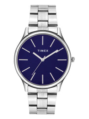 TIMEX Stainless Steel 3 Hands Men Analog Blue Dial Coloured Quartz Watch, Round Dial with 40 Mm Case Width - Twtg73Smu01 - Watch from TIMEX - Shop in Sri Lanka at Arcade.lk