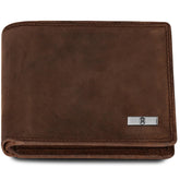 HORNBULL Stella Mens Hunter Brown Purse | Stylist Mens Wallet with RFID Blocking | Wallet Men Brown Genuine Leather Gift Set