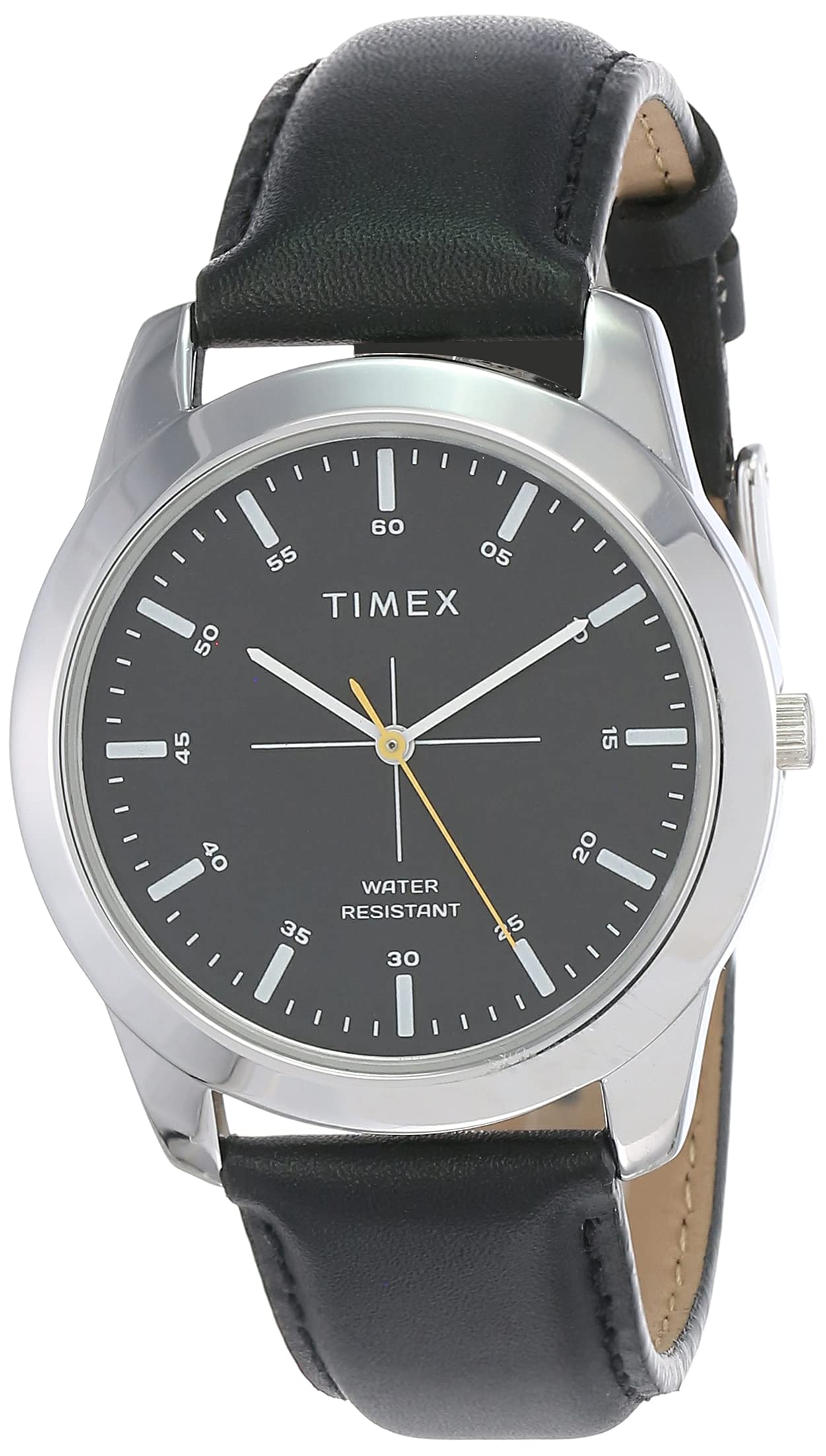 TIMEX Men Leather Analog Black Dial Watch-Tw00Zr263E, Band Color-Black - Watch from TIMEX - Shop in Sri Lanka at Arcade.lk