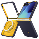 Spigen Nano Pop MagFit for Samsung Galaxy Z Flip 7 Case, Galaxy Z Flip7 Back Cover (2025) - TPU + Poly Carbonate|Blueberry Navy