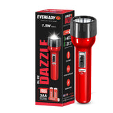 Eveready DL02 Dazzle, 1.5W Emergency Torch, Durable Aluminium Body, Bright White LED Torch, Powered by 3xAA Batteries