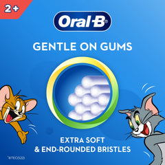 Check price of Oral B Kids Manual Toothbrush, Tom & Jerry, Extra Soft Bristles And Easy To Hold Handle (Age 2+) Pack Of 2, Multicolour in Sri Lanka | Arcade.lk