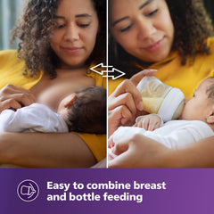 Philips AVENT Natural Response Plastic Baby Feeding Bottle - 260Ml Baby Milk Bottle, Bpa Free with Babies 1Month+ Teat (260Ml Koala Bear Print)