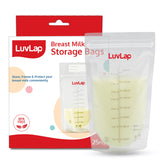 LuvLap Baby Breast Milk Storage Bags (Pack of 25), BPA Free Disposable Milk Freezer Bags for Breast Feeding, Transparent