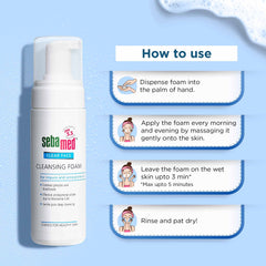 Sebamed Clear Face Cleansing Foam for Acne prone Skin 150 ml I pH 5.5 I Gentle, Effective hydrating cleanser for pimples | Face wash |men & womenl Oil Free l Clinically proven l Toxin free