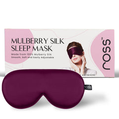 Ross 100% Mulberry Silk Sleep Mask Eye Mask, Super Smooth for Blind Fold (Maroon) - Drugstore from Ross - Shop in Sri Lanka at Arcade.lk