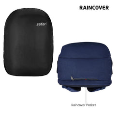 Safari Omega Pro 35L Laptop Backpack With Raincover, 3 Compartments, Bottle Holder, Organizer, School Bag For Boys And Girls, College Bag For Unisex, Office Bag, Travel Bag, Color- Blue