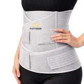 PLETHEON 3 In 1 Postpartum Belly Band Post Pregnancy Abdominal Belt For Women After Birth Belly/Waist/Pelvis Wrap Postnatal Shapewear, (Fit from 30 Inch to 46 Inches of waist) (White)