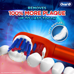 Oral-B Kids Iron Man Battery Electric Toothbrush, 90 Day Battery, IPX7 Water Resistant, Soft Bristles, Removes 100% More Plaque, 3+ Years