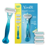 Gillette Venus Women Smooth Combo Pack | Razor Plus 3 Refills | Aloe Vera Smooth | Glammy.lk