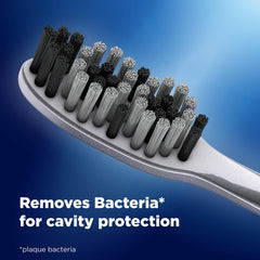Oral-B Cavity Defense Soft Toothbrush For Adults, Charcoal Extract Soft Bristles, Removes Bacteria For Cavity Protection, Multicolour Toothbrush Set, Oral B Dentist Recommended Brand (Pack of 4)