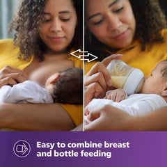Philips Avent Natural Baby Plastic Feeding Bottle, 330ml | No.1 Brand Recommended by Moms Worldwide | Ideal for 6 months+| Natural Response Technology Mimics Breastfeeding | Pack of 1 | SCY906/01