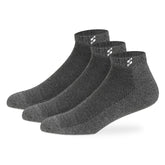 Supersox Ankle Length Sports Socks for Man | Half Terry Cushioned Cotton | Anti-Odour & Antibacterial | Breathable & Moisture Absorbent | Running, Gym & Sneaker | Grey Colour | Pack of 3 | Glammy.lk