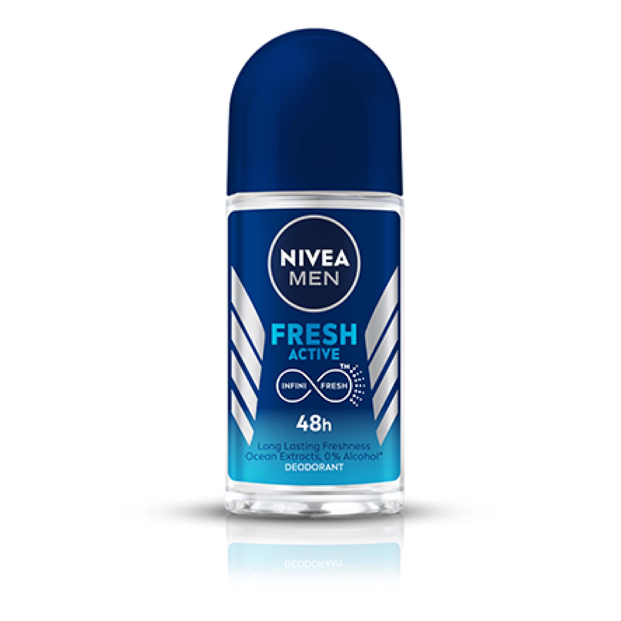 Check price of NIVEA MEN Fresh Active 50ml Deo Roll On | With Fresh Ocean Extracts| 48 H Freshness| 0% Alcohol in Sri Lanka | Arcade.lk