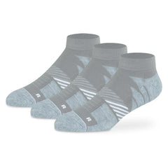 Supersox Ankle Length Performance Sports Socks for Woman | Combed Cotton | Moisture Absorbent & Anti-Odour | Durable Welt for Long-Lasting Comfort | Grey | Pack of 3