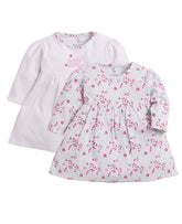 BABY GO Full Sleeve Regular Round Neck A Line Frocks for Baby Girls (Pack of 2)