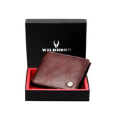 WildHorn Brown Leather Men's Wallet (WH2052 CRACKLE)