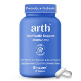 Arth Gut Health Supplement | Prebiotic & Probiotic Blend with 60 Billion CFU | 11 Probiotic Strains & 150mg Inulin | Supports Digestive Health, Bowel Regularity & Immunity | 30 Veg Capsules