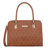 Keywest Women's Diamond Satchel Tote Handbag for Women | Ladies purse | Stylish Shoulder Bag | Gift For Woman | Tan