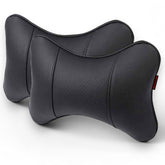 DETACHI Faux Leather Car Neck Rest Pillow/Cushion Set of Pillows Compatible with All Cars - Pack of 2 Pieces (Black) - Automotive Parts and Accessories from DETACHI - Shop in Sri Lanka at Arcade.lk