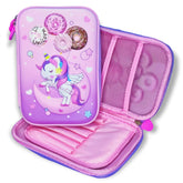 3D Embossed Unicorn Design Eva Cover Pencil Case Compartments, Pencil Pouch, Kids, Students, Stationery Box, Cosmetic Zip Pouch Bag - Toy from Umadiya - Shop in Sri Lanka at Arcade.lk