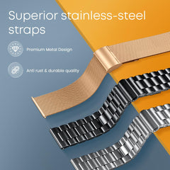 Titan Fastrack Dezire FX1 Luxury Metal Smart Watch, 1.38” UltraVU HD Display, Functional Crown, SingleSync BT Calling, AI Voice Assistant, 100+ Faces, IP68, Upto 5 Day Battery (Black)