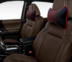 DETACHI Faux Leather Car Neck Rest Pillow/Cushion Set of Pillows Compatible with All Cars (Black, with RED Embroidery) - Pack of 2 Pieces - Automotive Parts and Accessories from DETACHI - Shop in Sri Lanka at Arcade.lk