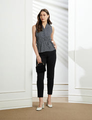 Symbol Premium Women's All Over Print Sleeveless Wrap Top (Regular Fit | Desk-to-Dinner) (Available in Plus Sizes)