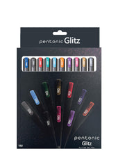 Pentonic Glitz 1.0 mm Multicolor Glitter Gel Pen | Multicolor Ink, Set Of 10 Pcs - Office Product from Pentonic - Shop in Sri Lanka at Arcade.lk