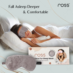 Ross 100% Mulberry Silk Faux Fur Sleep Mask Eye Mask, Super Smooth for Blind Fold (Grey - Fur) - Drugstore from Ross - Shop in Sri Lanka at Arcade.lk