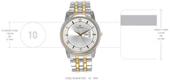 Titan Metal Silver Analog with Day and Date Stainless Steel Strap Watch for Men-NS1774BM01/NT1774BM01