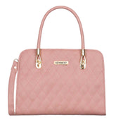 Keywest Women's Diamond Satchel Tote Handbag for Women | Ladies purse | Stylish Shoulder Bag | Gift For Woman | Light Pink